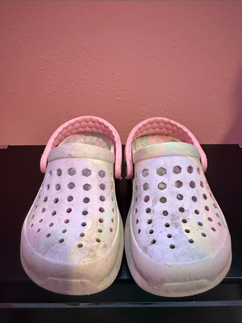 Pink Foam Clog tie Dye Pastel Sandals - toddler 8
